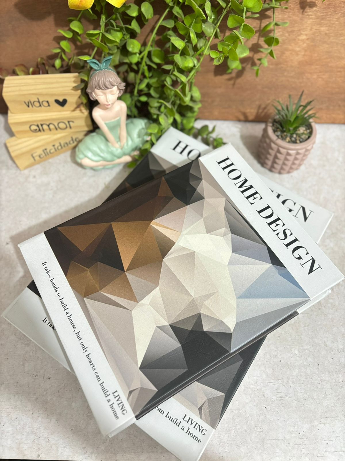 Conjunto 2 Caixa Livro Home Design