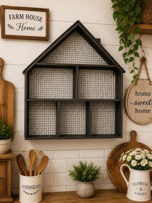 Casinha Decorativa Farm Hause em Ferro Artesanal